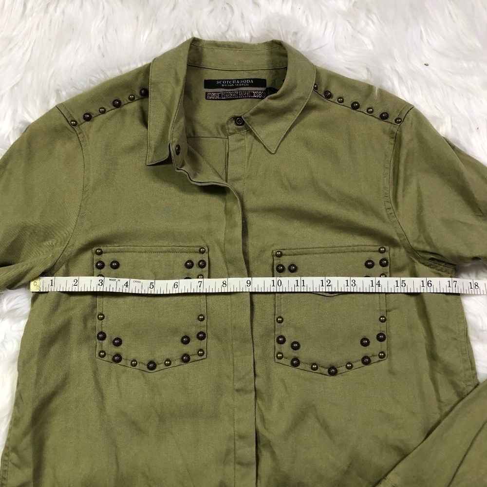 NWT Scotch & Soda Studded Button Down Shirt! - Picture 7 of 8